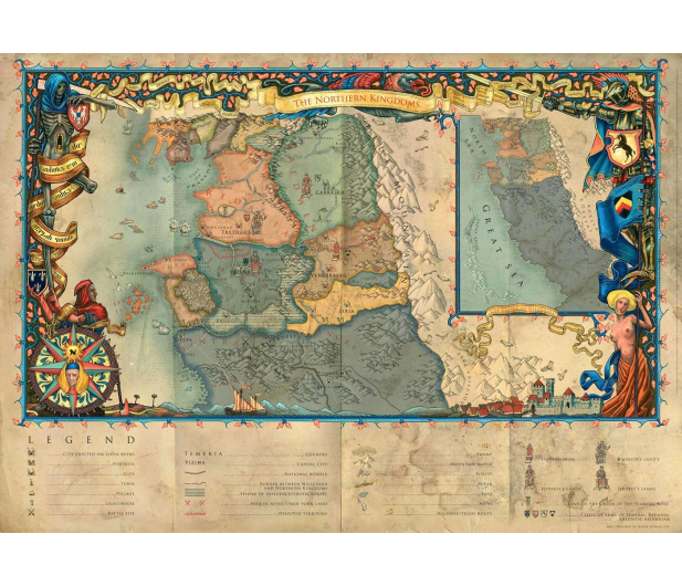 CENEGA The Witcher 3 (Wiedźmin 3) The Northern Kingdoms Puzzle 1000 - 1133210 - zdjęcie 3